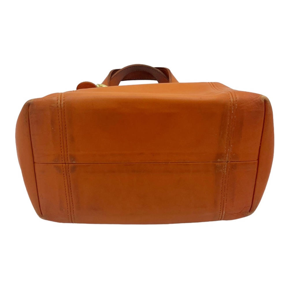 Coach Waverly Vintage Orange Unlined Leather Bag Purse satchel - Picture 3 of 5